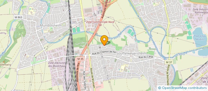 localisation de l'entreprise SCI DE LA FORET NOIRE  SOUFFELWEYERSHEIM