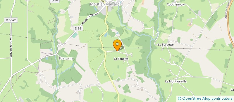localisation de l'entreprise SCI DE LA FOUETTE  MOUTIER-MALCARD