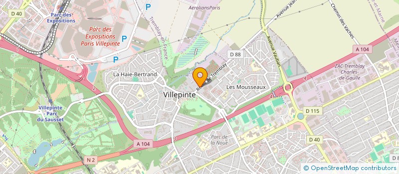 localisation de l'entreprise SCI DE LA FOUINE à VILLEPINTE