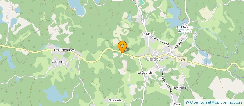 localisation de l'entreprise SCI DE LA GANE CHAPOU  CLERGOUX