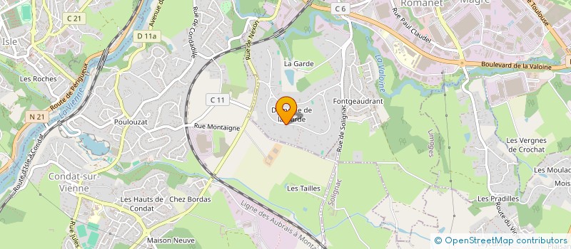 localisation de l'entreprise SCI DE LA GARDE à LIMOGES