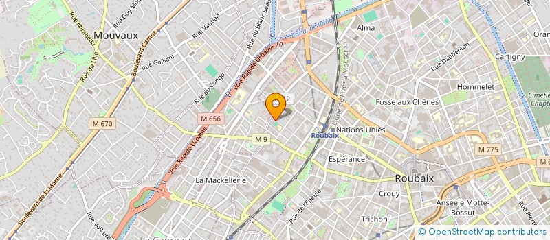 localisation de l'entreprise SCI DE LA GARE 26  ROUBAIX