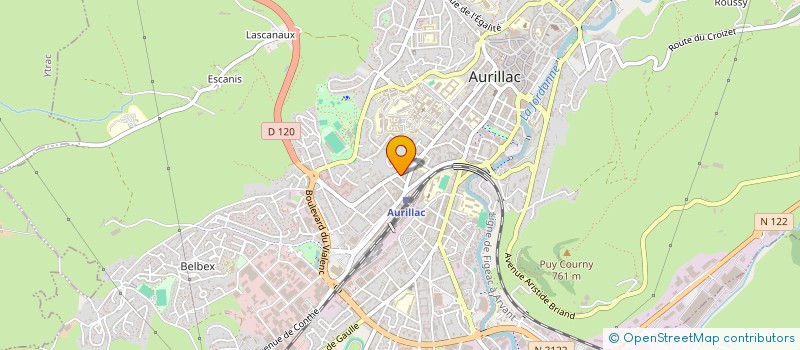localisation de l'entreprise SCI DE LA GARE à AURILLAC