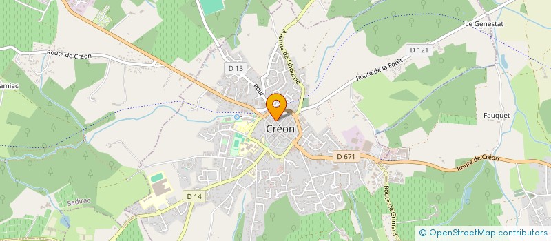 localisation de l'entreprise SCI DE LA GARE  CREON