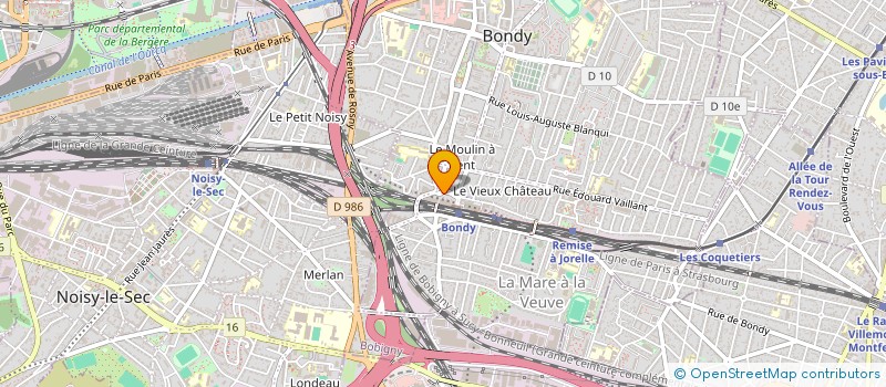 localisation de l'entreprise SCI DE LA GARE  BONDY