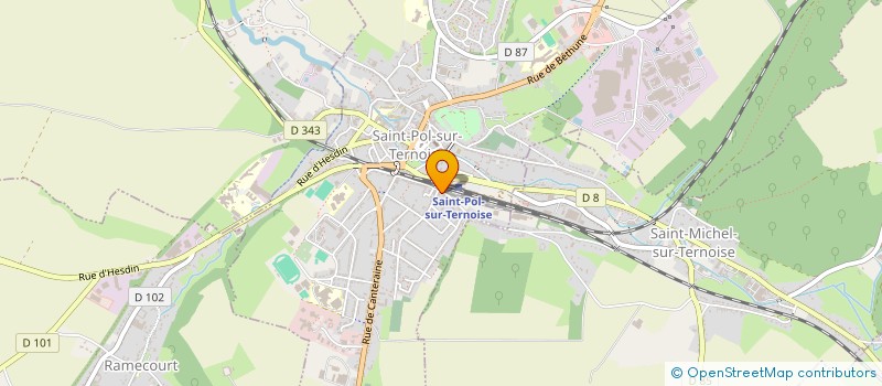 localisation de l'entreprise SCI DE LA GARE  SAINT-POL-SUR-TERNOISE