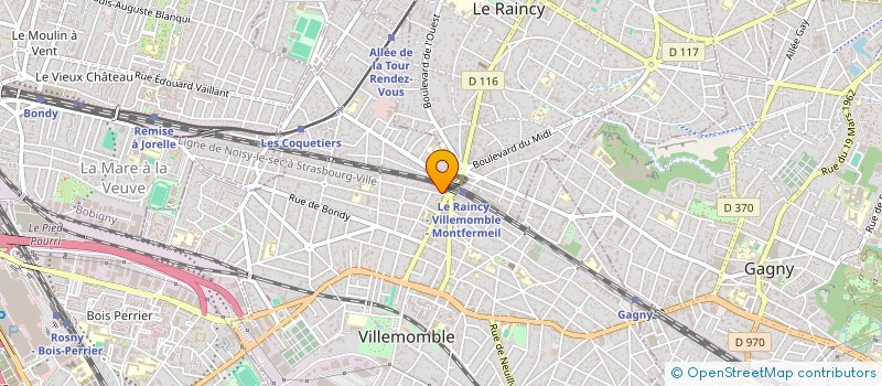 localisation de l'entreprise SCI DE LA GARE à VILLEMOMBLE