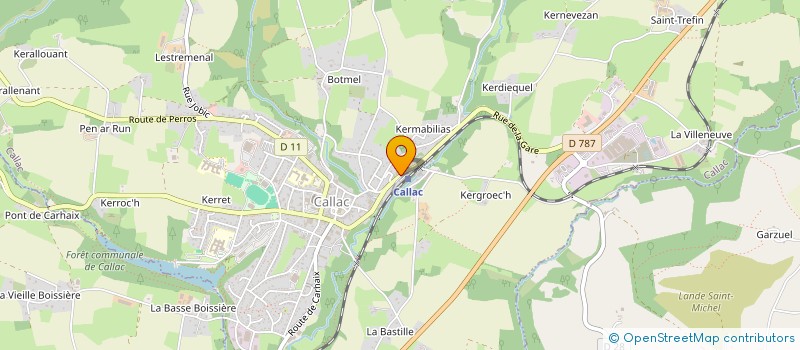 localisation de l'entreprise SCI DE LA GARE  CALLAC