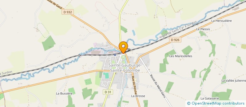 localisation de l'entreprise SCI DE LA GARE à SAINTE-GAUBURGE-SAINTE-COLOMBE