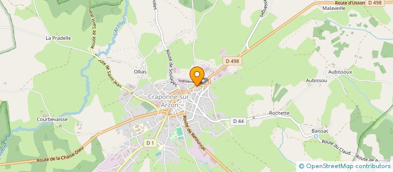 localisation de l'entreprise SCI DE LA GARE  CRAPONNE-SUR-ARZON