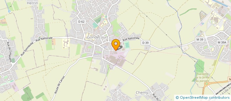 localisation de l'entreprise SCI DE LA GARE  GONDECOURT