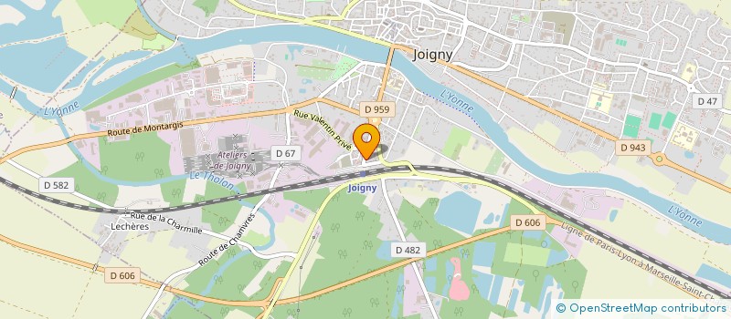 localisation de l'entreprise SCI DE LA GARE à JOIGNY