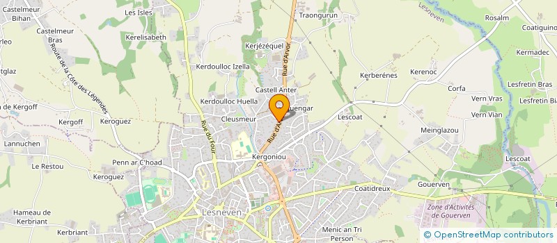 localisation de l'entreprise SCI DE LA GARE  LESNEVEN