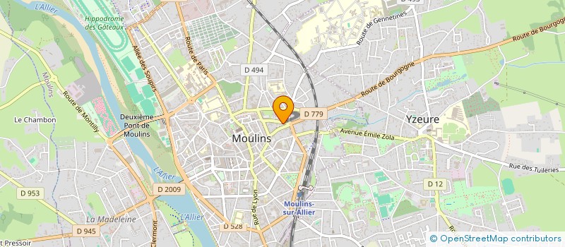 localisation de l'entreprise SCI DE LA GARE à MOULINS