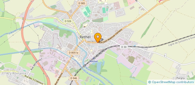 localisation de l'entreprise SCI DE LA GARE  RETHEL