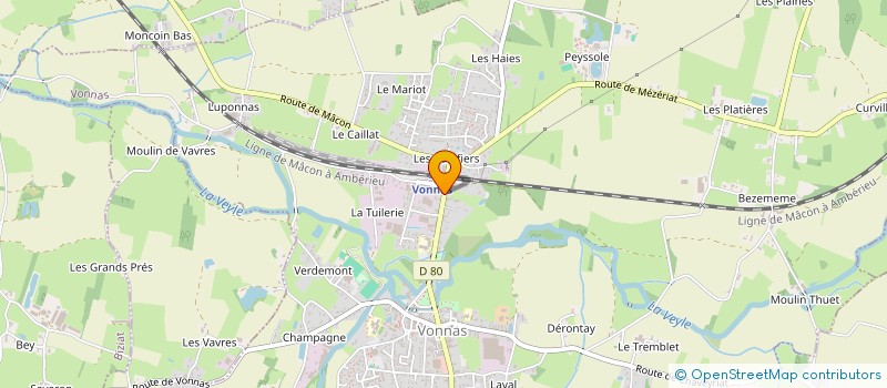 localisation de l'entreprise SCI DE LA GARE  VONNAS