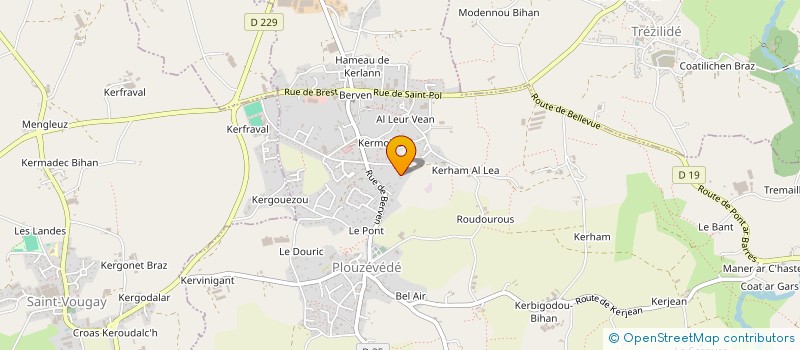 localisation de l'entreprise SCI DE LA GARE  PLOUZEVEDE