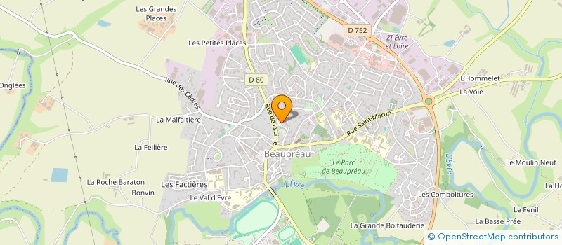 localisation de l'entreprise SCI DE LA GARENNE  BEAUPREAU-EN-MAUGES