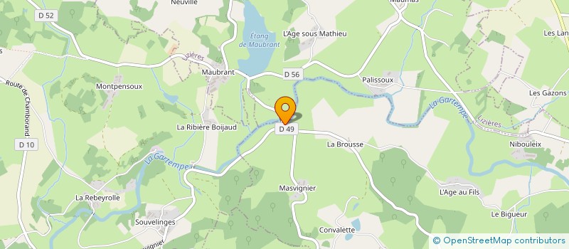 localisation de l'entreprise SCI DE LA GARTEMPE  LIZIERES