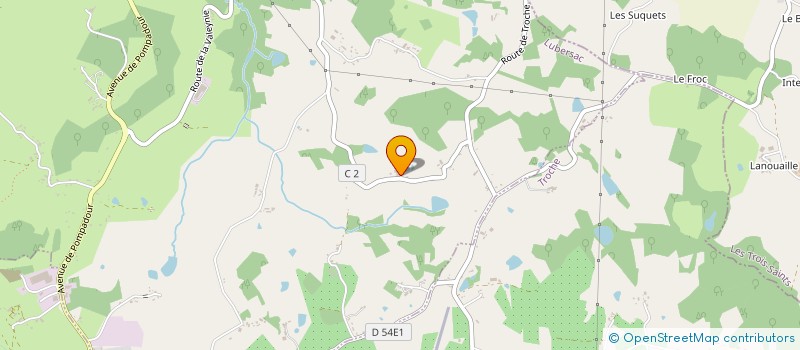 localisation de l'entreprise SCI DE LA GENEYTIE  LUBERSAC