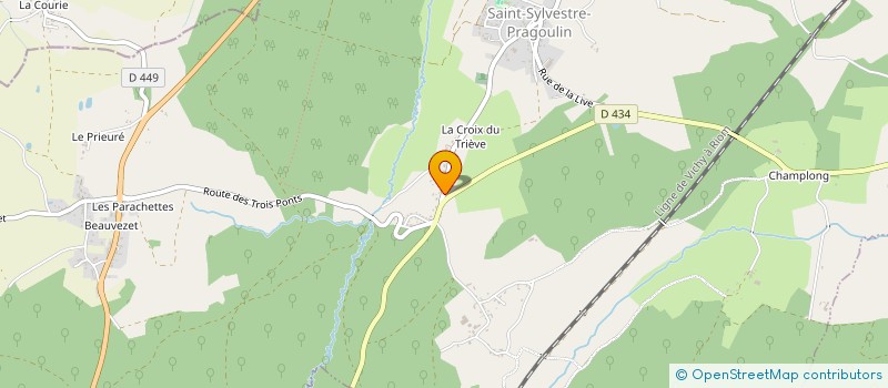 localisation de l'entreprise SCI DE LA GENTIANE  SAINT-SYLVESTRE-PRAGOULIN