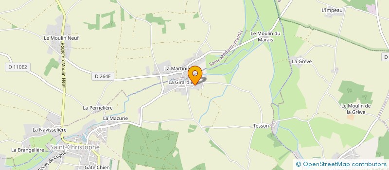 localisation de l'entreprise SCI DE LA GIRARDIERE à SAINT-CHRISTOPHE