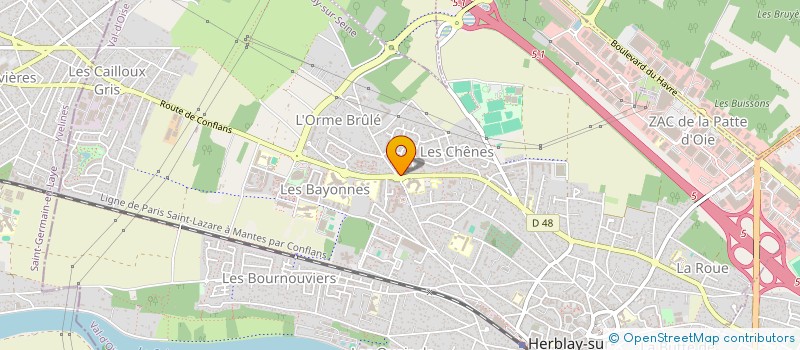 localisation de l'entreprise SCI DE LA GISCLE  HERBLAY-SUR-SEINE