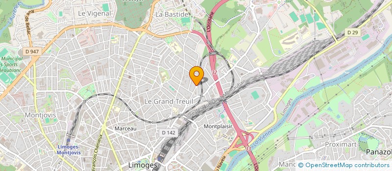 localisation de l'entreprise SCI DE LA GLAYEULE à LIMOGES