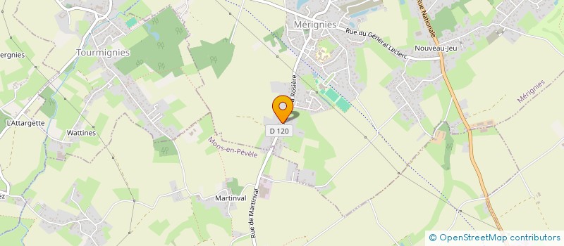 localisation de l'entreprise SCI DE LA GRAND PLACE à MERIGNIES