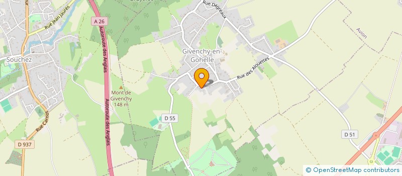 localisation de l'entreprise SCI DE LA GRANDE GOHELLE  GIVENCHY-EN-GOHELLE