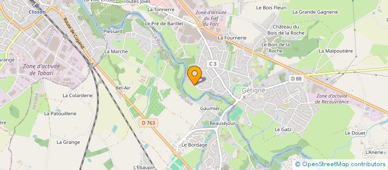 localisation de l'entreprise SCI DE LA GRANDE PLACE  GETIGNE