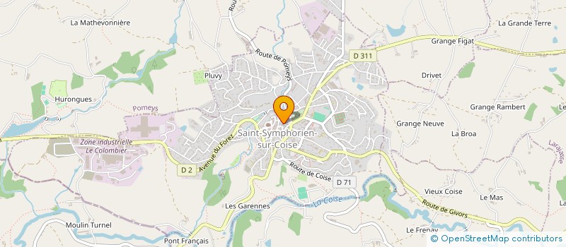 localisation de l'entreprise SCI DE LA GRANDE RUE  SAINT-SYMPHORIEN-SUR-COISE