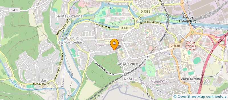localisation de l'entreprise SCI DE LA GRANGE  COURCELLES-LES-MONTBELIARD