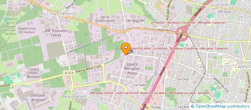 localisation de l'entreprise SCI DE LA GRANGE NOIRE à MERIGNAC