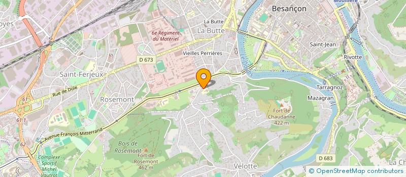 localisation de l'entreprise SCI DE LA GRETTE  BESANCON