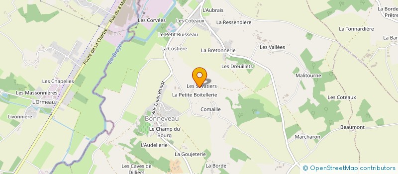 localisation de l'entreprise SCI DE LA GRILLE DES CHAMPS  BONNEVEAU