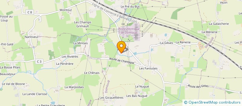 localisation de l'entreprise SCI DE LA GRILLONNIERE  DOMLOUP