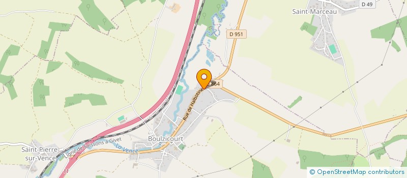 localisation de l'entreprise SCI DE LA HALBOTINE à BOULZICOURT