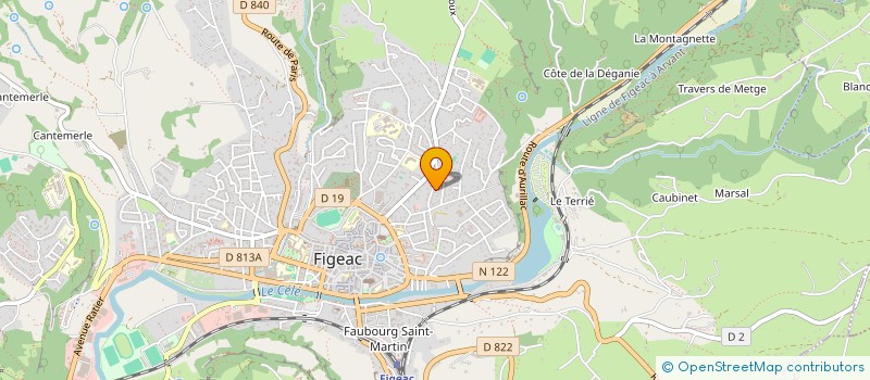 localisation de l'entreprise SCI DE LA HALLE à FIGEAC