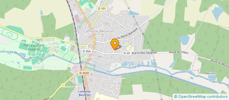 localisation de l'entreprise SCI DE LA HALLE  LAMOTTE-BEUVRON