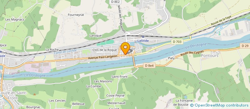 localisation de l'entreprise SCI DE LA HALLE 5 PLACE DE LA REPUBLIQUE  LALINDE