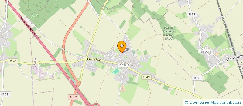 localisation de l'entreprise SCI DE LA HALLOTERIE  THELUS