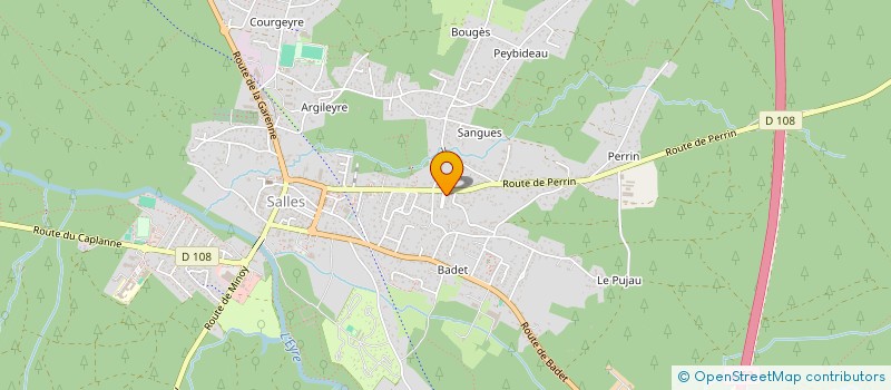 localisation de l'entreprise SCI DE LA HAUTE LANDE  SALLES