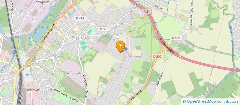 localisation de l'entreprise SCI DE LA HAUTOYE  WAZIERS