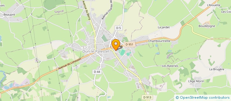 localisation de l'entreprise SCI DE LA HUME à DUN-LE-PALESTEL
