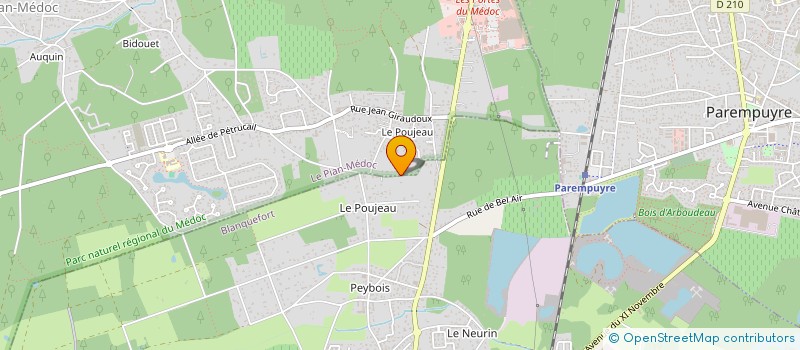 localisation de l'entreprise SCI DE LA HUTTE à LE PIAN-MEDOC