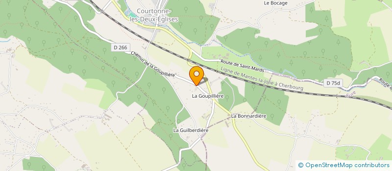 localisation de l'entreprise SCI DE LA J.S GOUPILLIERE  COURTONNE-LES-DEUX-EGLISES