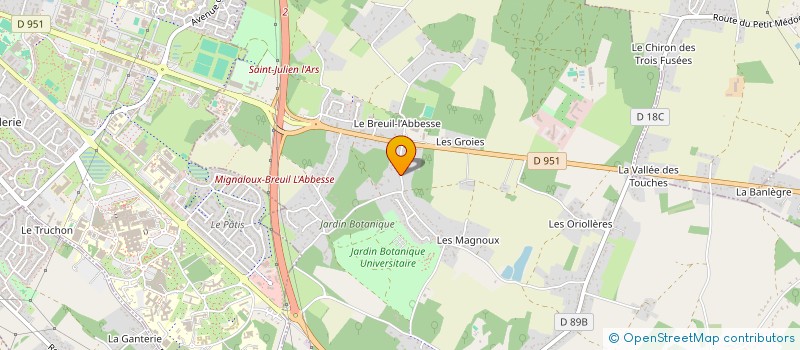 localisation de l'entreprise SCI DE LA JACQUETIERE  MIGNALOUX-BEAUVOIR