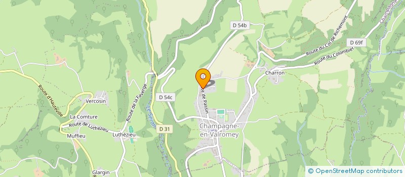 localisation de l'entreprise SCI DE LA JARGELLIERE à CHAMPAGNE-EN-VALROMEY