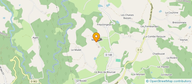 localisation de l'entreprise SCI DE LA JASSE  ORGNAC-SUR-VEZERE